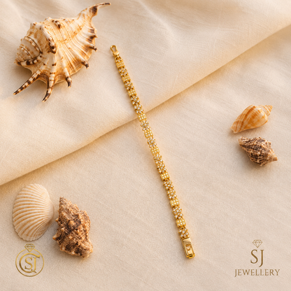 Gold-Tone Crystal Link Bracelet