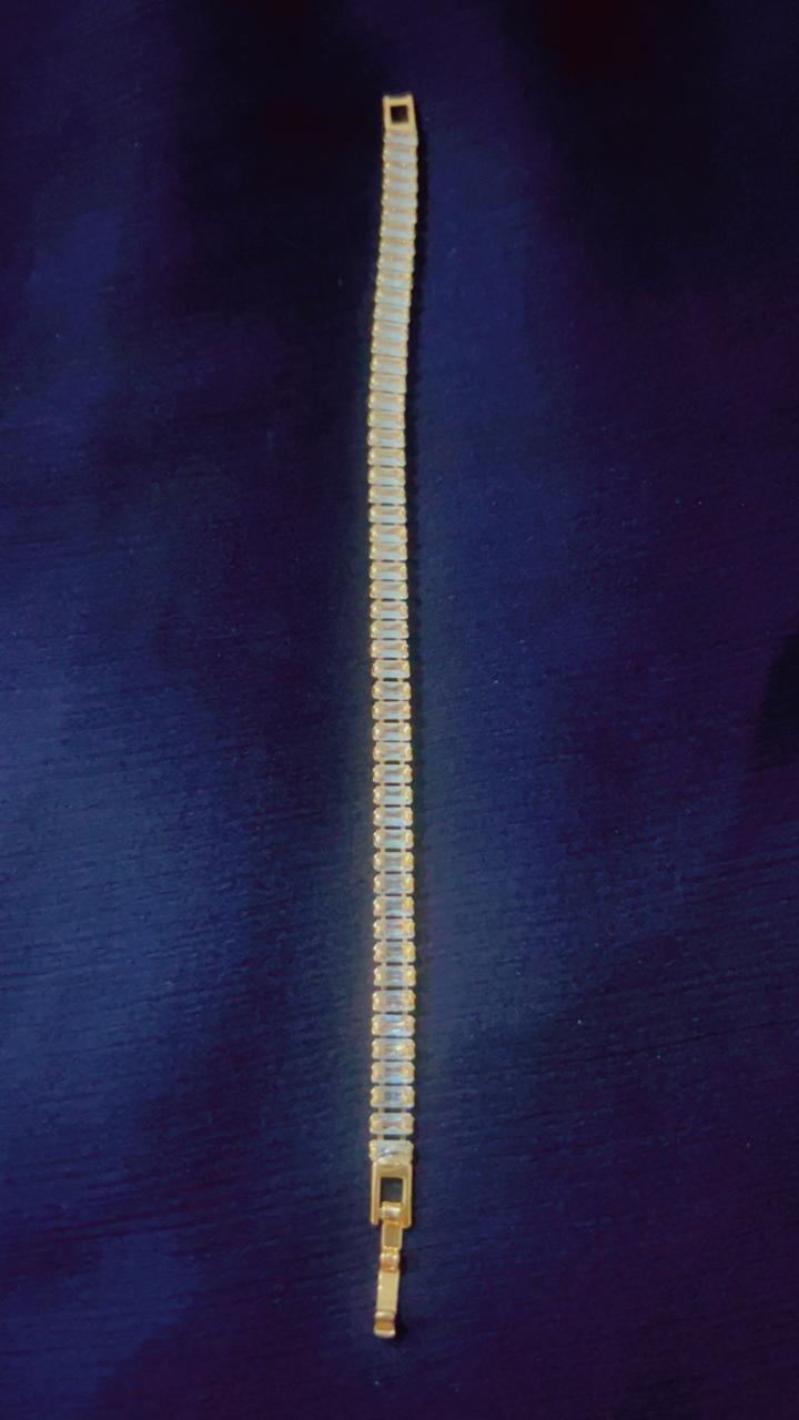Luxury Gold-Plated Crystal Tennis Bracelet